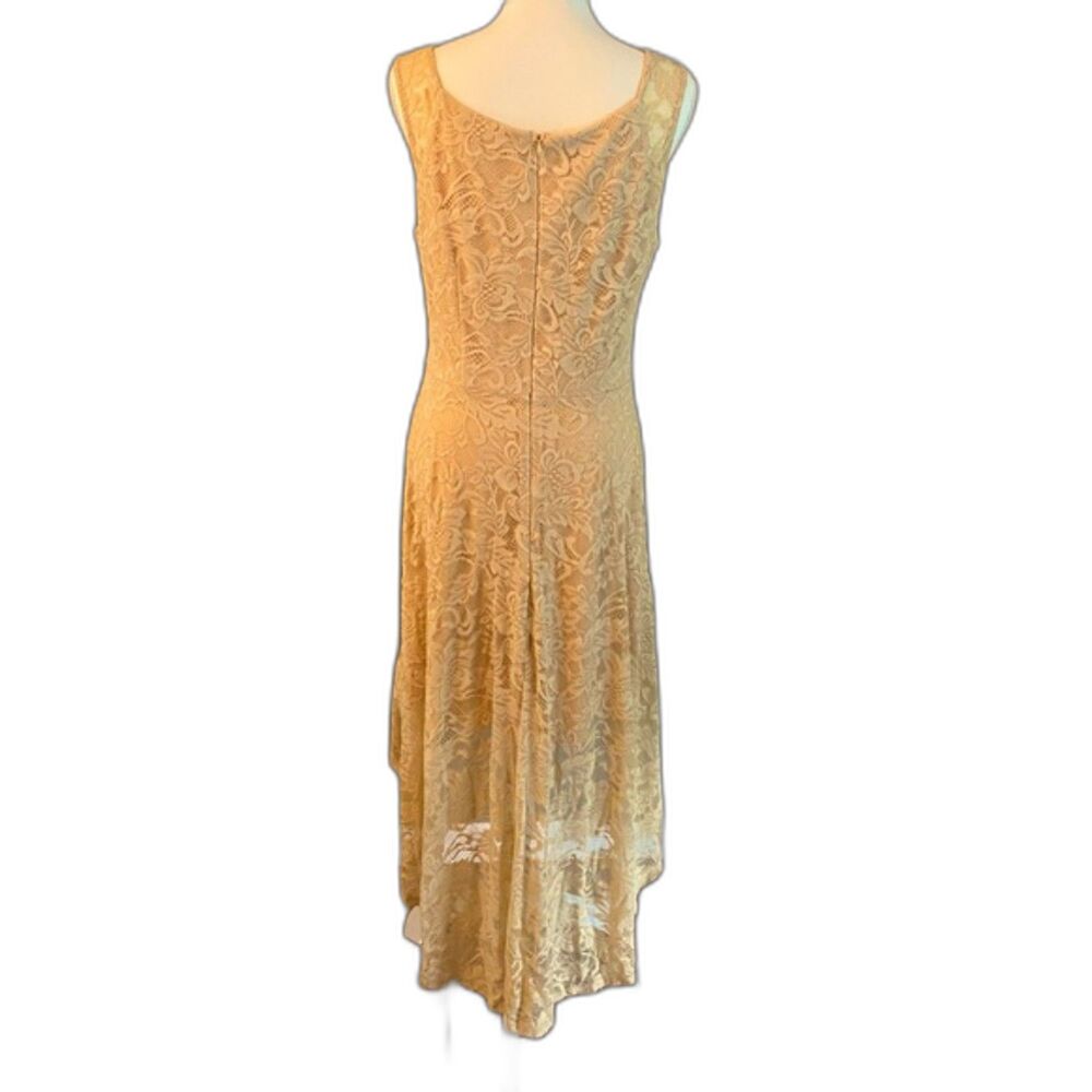 Berry Love High Low Formal Dress XL Chiffon Champagne (Formal or Wedding) - Picture 9 of 13